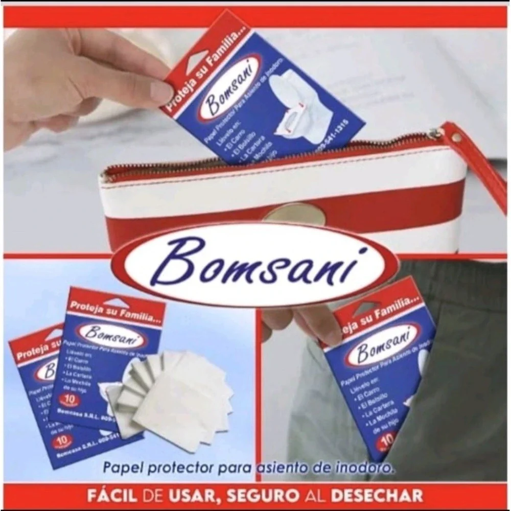Bomsani Disposable Toilet Seat Covers 4 Packs Portable Travel Bathroom Protector